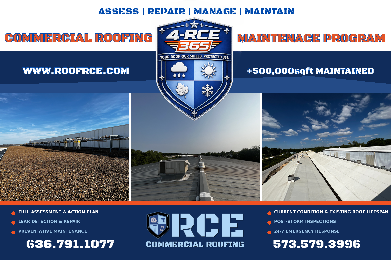 RCE commercial roof assessment and inspection documentation Missouri