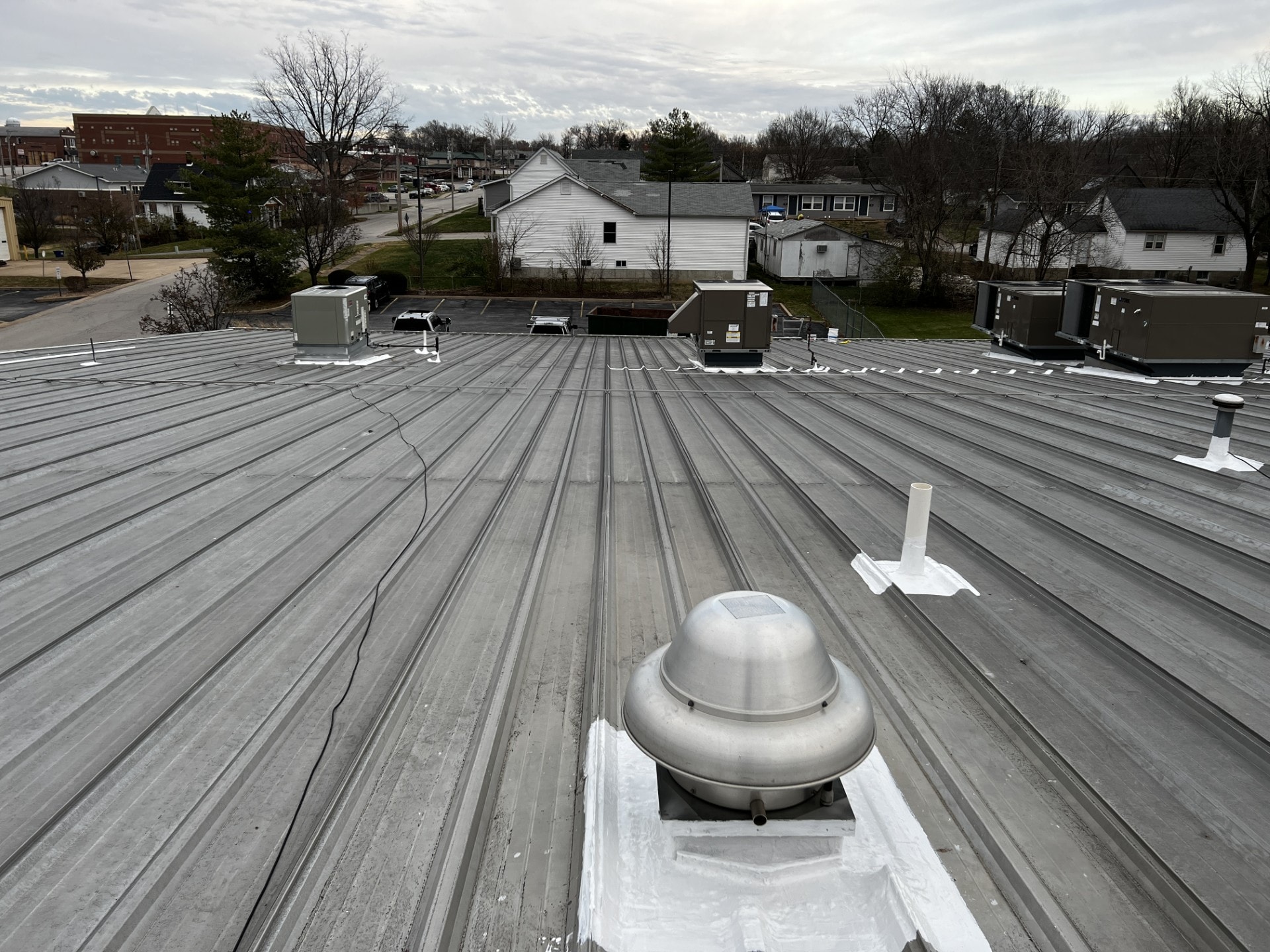 RCE commercial roof repair — seam membrane flashing leak repair Missouri